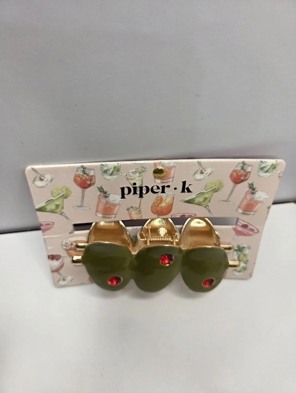 🫒▪️piper k ▪️Olive Green Hair Metal Claw Clip